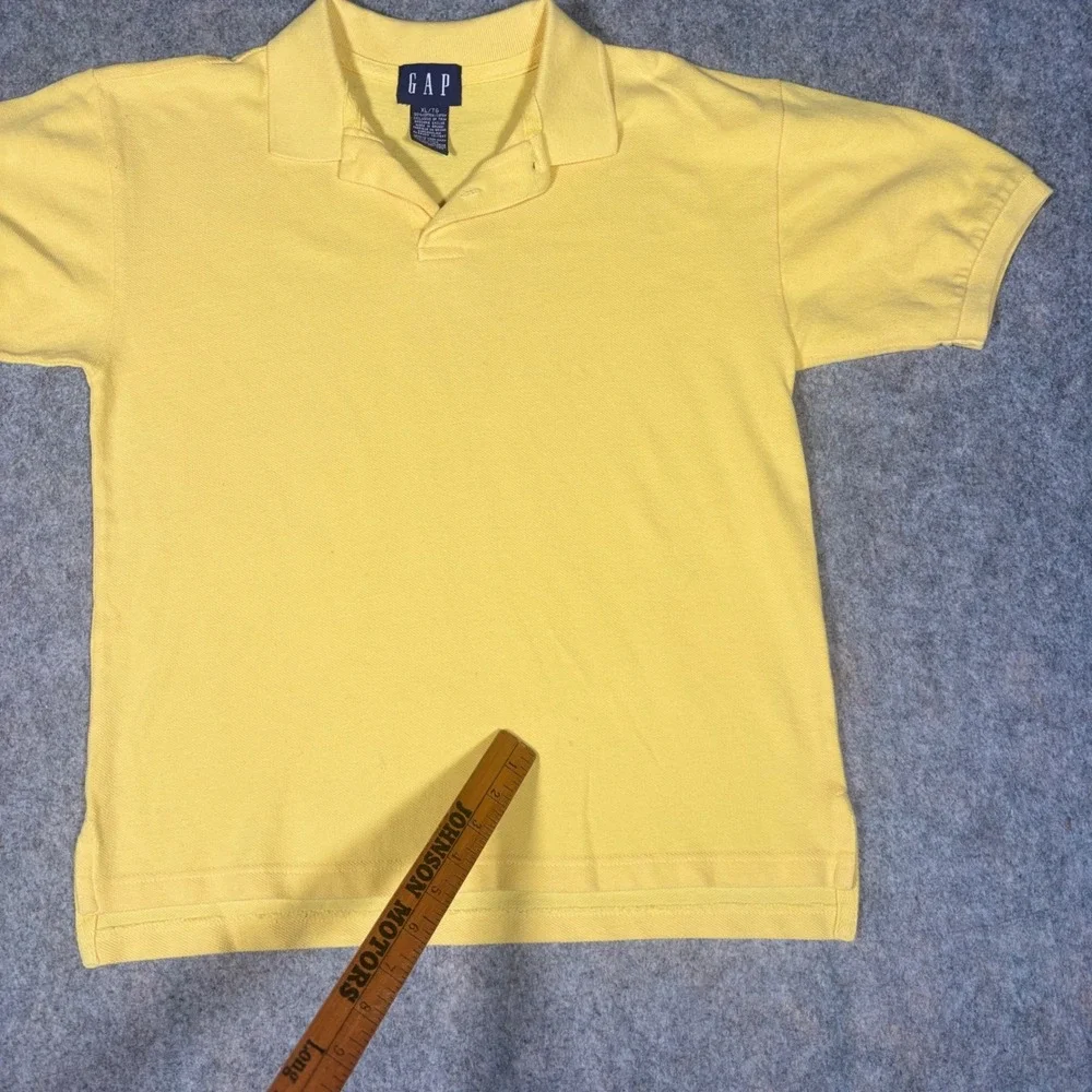 GAP Polo Shirt Boys XL Yellow Short‎ Sleeve Cotton Pique Classic Preppy Top VTG